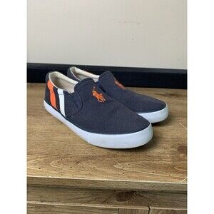 RALPH LAUREN Polo Sneakers Boys Size 7 Paxon Slip On Logo Round Toe